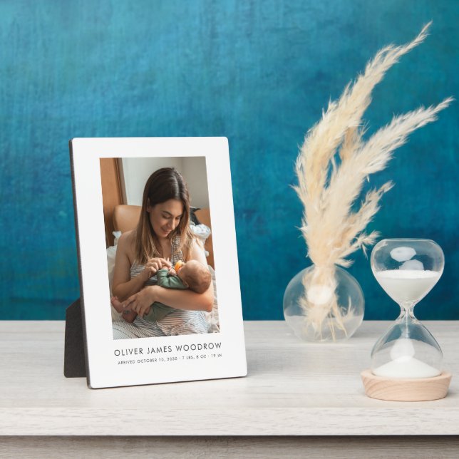 Mum New Baby Photo Keepsake Plaque (Side)