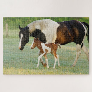 Mum & Newborn Paint Filly Jigsaw Puzzle