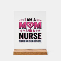 Mum Nurse Nothing Scares Me Vintage Engraving Shir