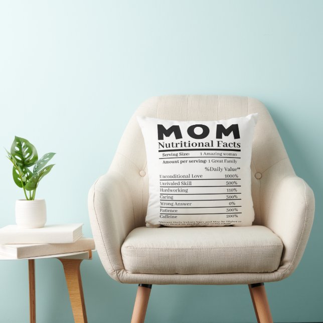 Mum Nutritional Facts Cushion (Chair)