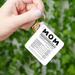 Mum Nutritional Facts Key Ring