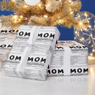Mum Nutritional Facts Wrapping Paper