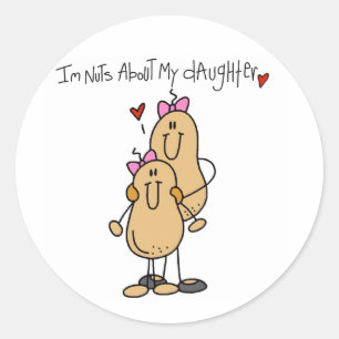 Mum - Nuts About My Daughter T-shirts and Gifts Classic Round Sticker