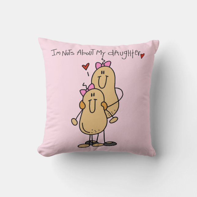 Mum - Nuts About My Daughter T-shirts and Gifts Cushion (Front)