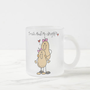 Mum - Nuts About My Daughter T-shirts and Gifts Frosted Glass Coffee Mug