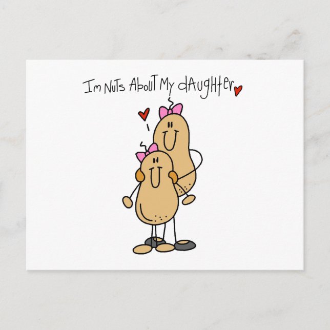 Mum - Nuts About My Daughter T-shirts and Gifts Postcard (Front)