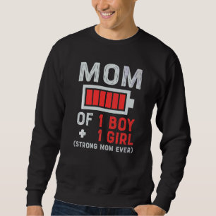 Mum Of 1 Boy  From Daughter Or Son Mother Day  1 Sweatshirt