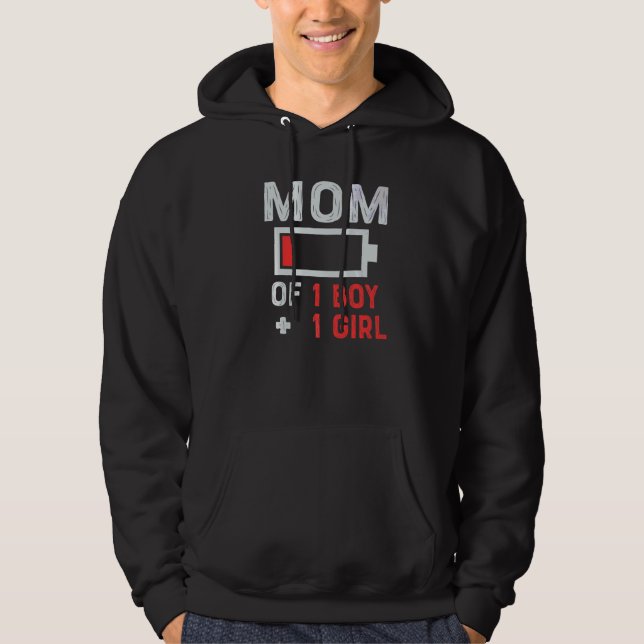 Mum Of 1 Boy  From Daughter Or Son Mother Day Hoodie (Front)