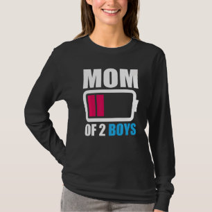 Mum Of 2 Boys From Son Daughter To Mother Women T-Shirt