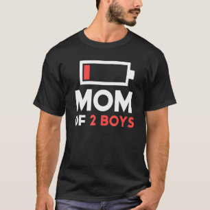Mum Of 2 Boys   From Son Mothers Day Birthday Wome T-Shirt