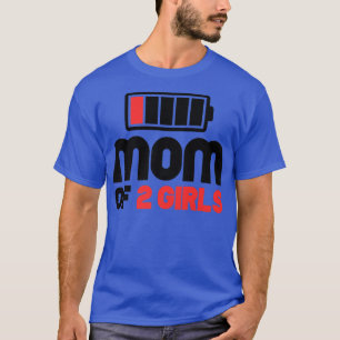 Mum of 2 Girls Funny Mother's Day Premium T-Shirt