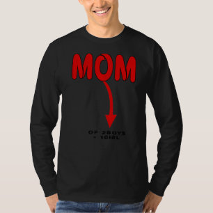 Mum Of 2boys + 1girl No Gas Zero Needle No Pressur T-Shirt