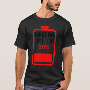 Mum Of 2boys + 1girl No Gas Zero Needle No Pressur T-Shirt
