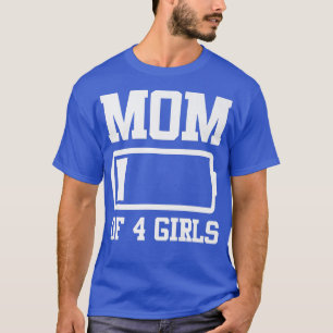 Mum of 4 Girls  Funny Mother's Day Premium T-Shirt