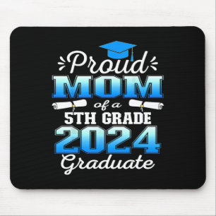 Mum Of 5th Grade Graduate 2024 Elementary Graduati Mouse Mat