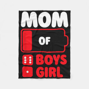 Mum Of 6 Boys And One Girl Fleece Blanket