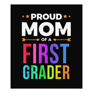 Mum Of A First Grader Shirt First Day Of School Gi Photo Print
