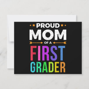 Mum Of A First Grader Shirt First Day Of School Gi Thank You Card