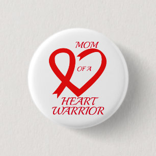 Mum of a heart warrior CHD awareness  3 Cm Round Badge