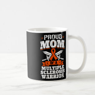 Mum Of A Multiple Sclerosis Warrior Ms Ribbon Moth Coffee Mug