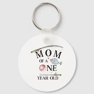 Mum Of A One Year Old Fishing Boy 1st Birthday Ofi Key Ring