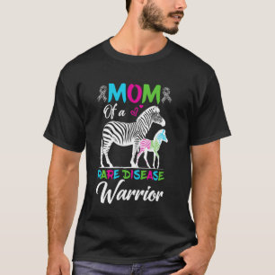 Mum Of A Rare Disease Warrior Supporter Zebra Daug T-Shirt