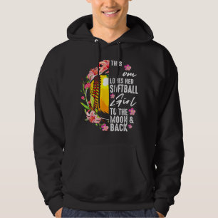 Mum of a Softball Girl Softball Game Day Vibes Mot Hoodie