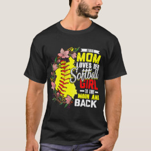 Mum of a Softball Girl Softball Game Day Vibes Mot T-Shirt