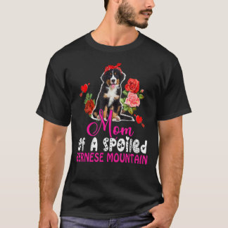 Mum Of A Spoiled Bernese Mountain Cute Dog Bow Tie T-Shirt