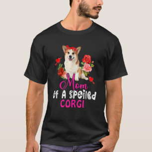 Mum Of A Spoiled Corgi Cute Corgi Dog Bow Tie Flow T-Shirt
