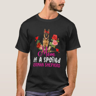 Mum Of A Spoiled German Shepherd Cute Dog Bow Tie  T-Shirt
