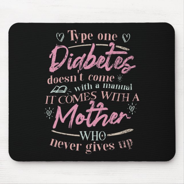 Mum Of A T1d Diabetes Child  Mouse Mat (Front)