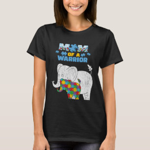 Mum Of A Warrior Autistic Son Daughter Autism Awar T-Shirt