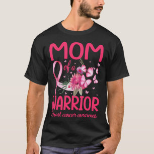 Mum of a Warrior Breast Cancer Awareness Butterfly T-Shirt