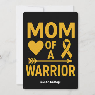 Mum of a Warrior Childhood Cancer Awareness Design Invitation