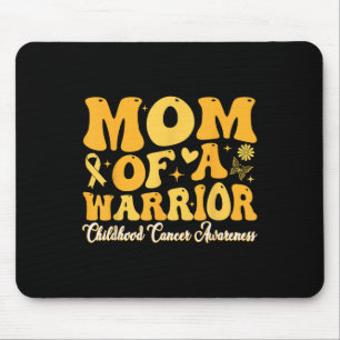 Mum Of A Warrior Childhood Cancer Awareness Women Mouse Mat
