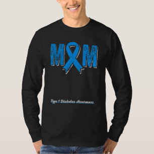 Mum of a Warrior Type 1 Diabetes Awareness Ribbon T-Shirt