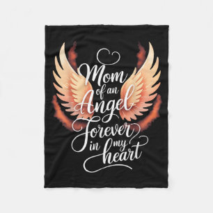 Mum Of An Angel Mothers Day Heaven Angel Infant Lo Fleece Blanket