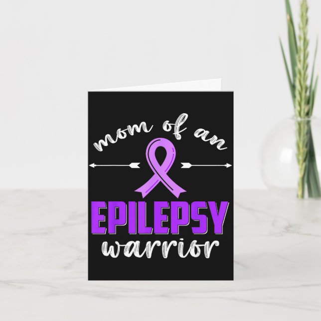 Mum of an epilepsy warrior epilepsy awareness card (Front)