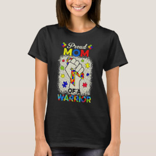 Mum Of Autism Awareness Warrior Support T-Shirt