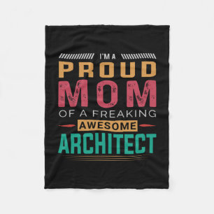 Mum Of Awesome Architect Fleece Blanket