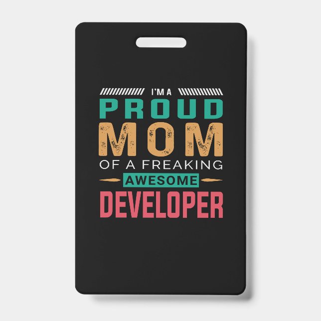 Mum Of Awesome Developer ID Badge (Front)