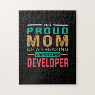 Mum Of Awesome Developer Jigsaw Puzzle