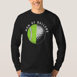 Mum Of Ballers Golf Tennis Player Daughter Son Gol T-Shirt