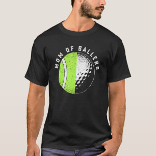 Mum Of Ballers Golf Tennis Player Daughter Son Gol T-Shirt