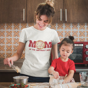 Mum of Birthday Boy or Girl Pizza Birthday Party T-Shirt