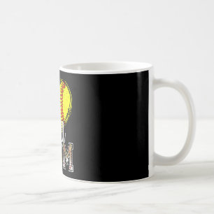 Mum of both ball mum half softball half baseball coffee mug