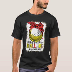 Mum Of Both Bowling Golf Busy Raising Ballers Mum T-Shirt