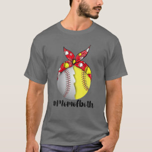 Mum Of Both Funny Baseball Softball Mixing Graphic T-Shirt