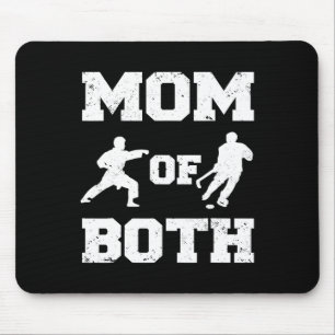 Mum Of Both Funny Hockey Karate Mum  Mouse Mat